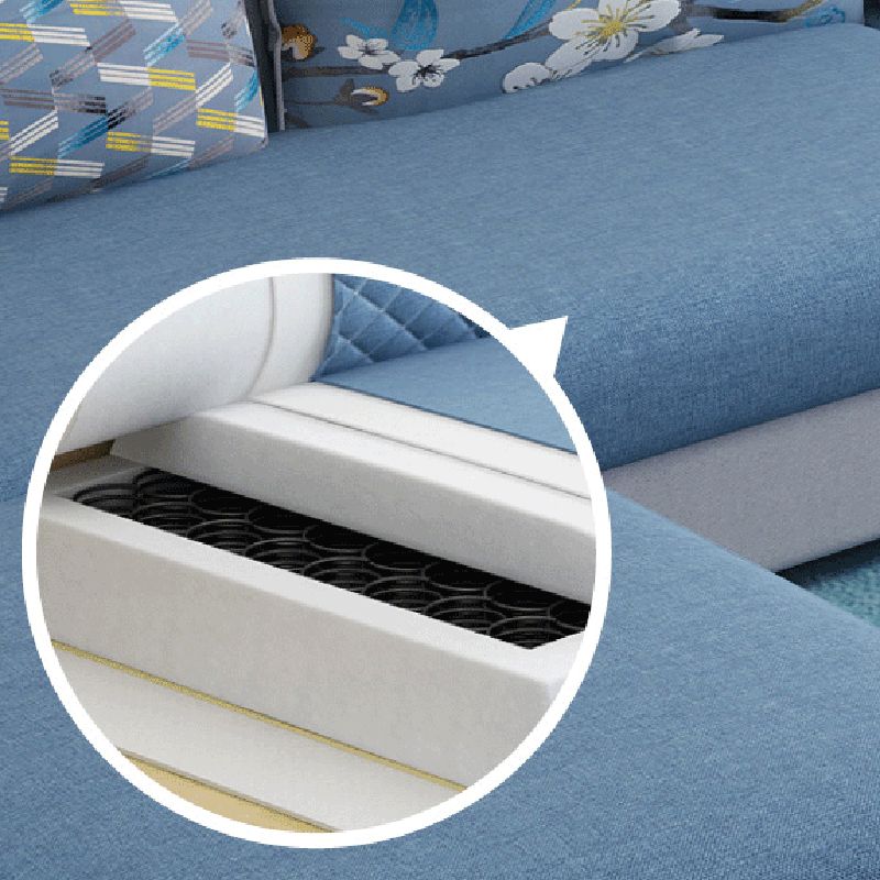 155.12"L X 92.52"W X 36.65"H Cotton Blend Sofa Removable Cushions Sectionals with Storage Clearhalo 'furn' 'furn_sectionals' 'Furniture' 'furniture_sectionals' 'kitchen' 'kitchen_sectionals' 'Living Room Furniture' 'Sectionals' 1200x1200_c56bdf0c-a351-4871-b6e5-d437a59d881a