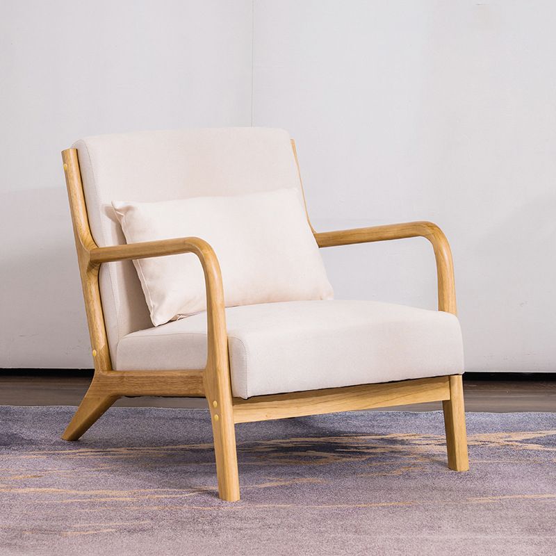 Linen Chair 24" L x 28.7" W x 30.3" H Arms Included Solid Wood Frame Chair Clearhalo 'Accent Chairs' 'accent_chairs' 'Chairs & Seating' 'furn' 'furn_accent_chairs' 'Furniture' 'Living Room Furniture' 1200x1200_c56e750a-01ec-432c-985f-a7a0ac22398d