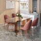 Glass Top Dining Table Modern Dining Table with Double Pedestal Base Clearhalo 'Dining Tables & Seating' 'Dining Tables' 'dining_table' 'Furniture' 'furniture_dining_table' 'Kitchen & Dining Furniture' 'kitchen' 'kitchen_dining_table' 1200x1200_c56ec93d-6cf5-43e0-9711-1d93d89ec221