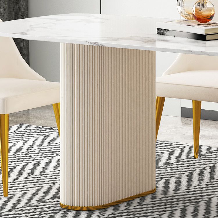 Nordic 1/5/7 Pieces Dining Set Sintered Stone Dining Table with Leather Chairs Clearhalo 'Dining Room Sets' 'Dining Tables & Seating' 'dining_room_set' 'furn' 'furn_dining_room_set' 'Furniture' 'furniture_dining_room_set' 'Kitchen & Dining Furniture' 1200x1200_c56f032a-bbc6-492b-a8a4-1df71c7e9550