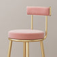 Modern Style Upholstered Counter Stool Round Living Room Bar Stool