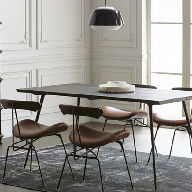 Industrial Black Opening Back Dining Side Chair Kitchen Metal Dining Side Chair Clearhalo ' kitchen&dining_furn' 'Dining Chairs' 'Dining Tables & Seating' 'dining_chair' 'furn' 'furn_dining_chair' 'Furniture' 'furniture_dining_chair' 'Kitchen & Dining Furniture' 'kitchen' 1200x1200_c573a8ef-a10a-49ad-9253-fdac57973774