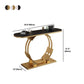 Glam Marble et Metal Rectangle Console Accent Table pour Hall