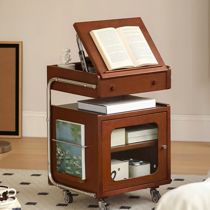 Modern Solid Wood Accent Side Table Rectangular Living Room with Storage Clearhalo 'Coffee & Accent Tables' 'End & Side Tables' 'end_side_tables' 'furn' 'furn_end_side_tables' 'Furniture' 'Living Room Furniture' 1200x1200_c575f4be-ad56-4ada-a44b-5f3f92ac5a22