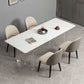 Sintered Stone Top Dining Table Rectangle Dining Table with Acrylic Double Pedestal Base Clearhalo ' dining_table' 'Dining Tables & Seating' 'Dining Tables' 'furn' 'furn_dining_table' 'Furniture' 'furniture_dining_table' 'Kitchen & Dining Furniture' 'kitchen&dining_furn' 'kitchen' 'kitchen_dining_table' 1200x1200_c5762a8c-b423-4379-82a7-ba6508d5f086