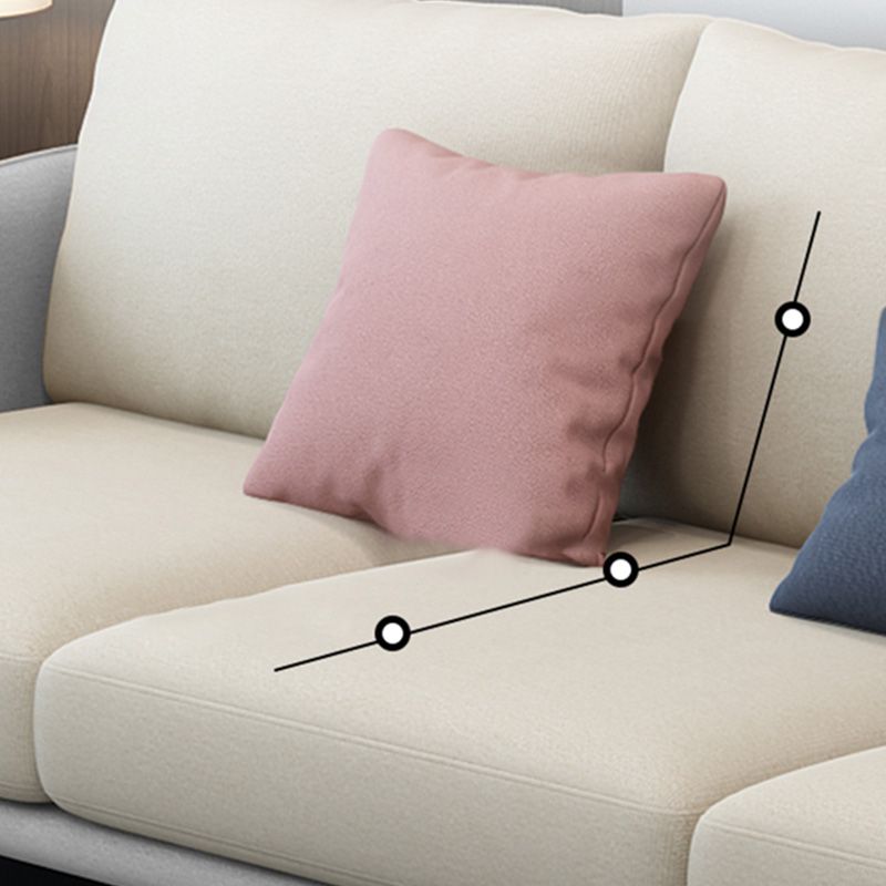 126"L √ó 67"W Faux Leather Sofa and Chaise Cushion Back Sectional with Sloped Arms Clearhalo 'furn' 'furn_sectionals' 'Furniture' 'furniture_sectionals' 'Living Room Furniture' 'Sectionals' 1200x1200_c576b648-6280-4ab4-8914-c46648904599