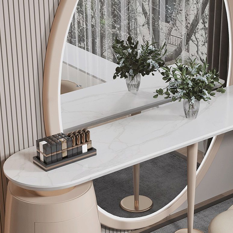 Glam Marble Makeup Vanity Set With Drawer in Pink for Bedroom Clearhalo 'Bedroom Furniture' 'furn' 'furn_makeup_vanities' 'Furniture' 'Makeup Vanities' 'makeup_vanities' 1200x1200_c5779421-df12-4bd2-8bab-659b144e0e8d