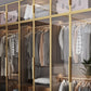 Contemporary Style Wardrobe Natural Colour Wooden Wardrobe Closet
