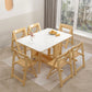 Mesa de comedor de piedra abatible de estilo moderno, 51,2" x 35,4" x 29,5"