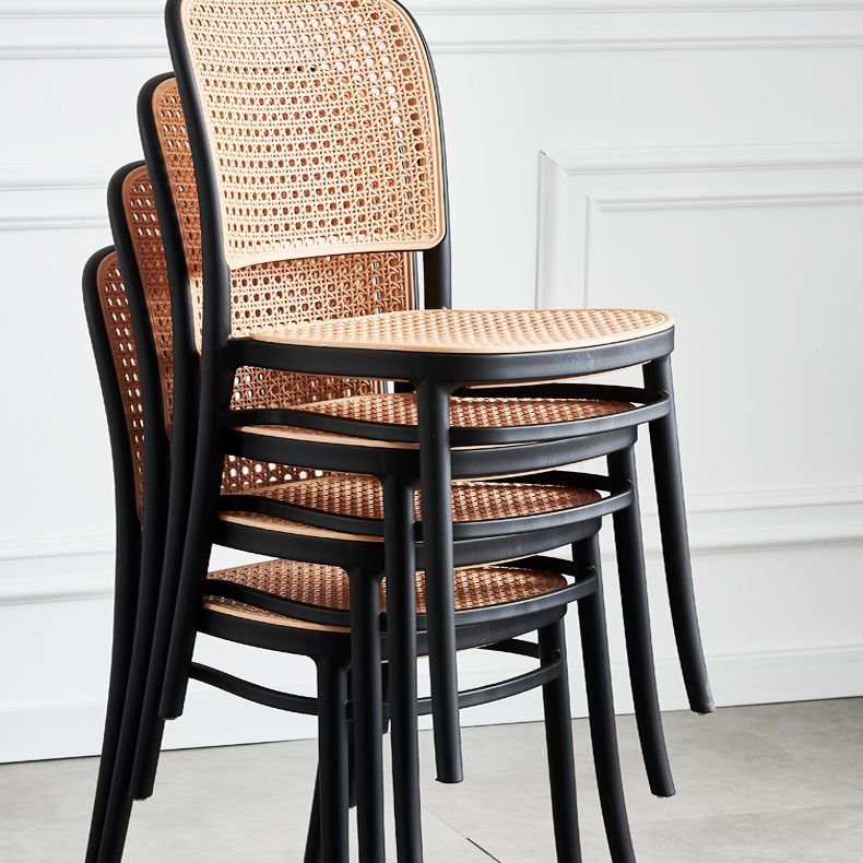 Contemporary Bar and Counter Stool Rattan Full Back Stool with 4 Legs Clearhalo 'Bar Furniture' 'Bar Stools' 'bar_stools' 'furn' 'furn_bar_stools' 'Furniture' 'furniture_bar_stools' 'Kitchen & Dining Furniture' 1200x1200_c57a24e5-7834-4272-8ec2-05d8bc00f2b4