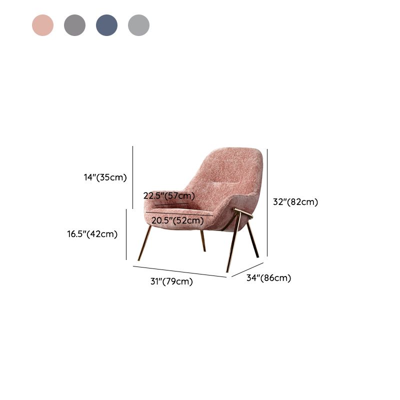 Mid-Century Modern Chenille Lounge Accent Chair for Living Room Clearhalo 'Accent Chairs' 'accent_chairs' 'Chairs & Seating' 'furn' 'furn_accent_chairs' 'Furniture' 'Living Room Furniture' 1200x1200_c57bd885-4801-41b9-a71e-a38f813f95dc