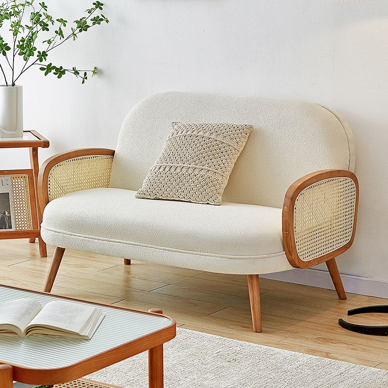 31.49" H Square Arm Solid Color Fleece Wooden Rattan Sofa for Apartment Clearhalo 'furn' 'furn_sofas' 'Furniture' 'furniture_sofas' 'kitchen' 'kitchen_sofas' 'Living Room Furniture' 'Sofa' 'sofas' 1200x1200_c57cd073-80d6-401a-9560-851082ac9353