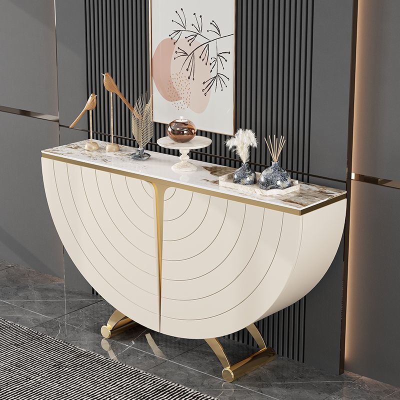 Glam Golden Console Table Doors Included Console Sofa Table for Hall
