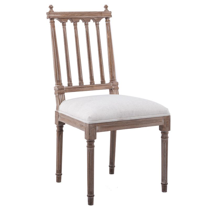 Farmhouse Fabric Dining Chair 40"H Slat Back Side Chair with Wooden Base for Restaurant Clearhalo ' kitchen&dining_furn' 'Dining Chairs' 'Dining Tables & Seating' 'dining_chair' 'furn' 'furn_dining_chair' 'Furniture' 'furniture_dining_chair' 'Kitchen & Dining Furniture' 'kitchen' 1200x1200_c57f31ee-6343-4fff-9fd5-4040580b6df9