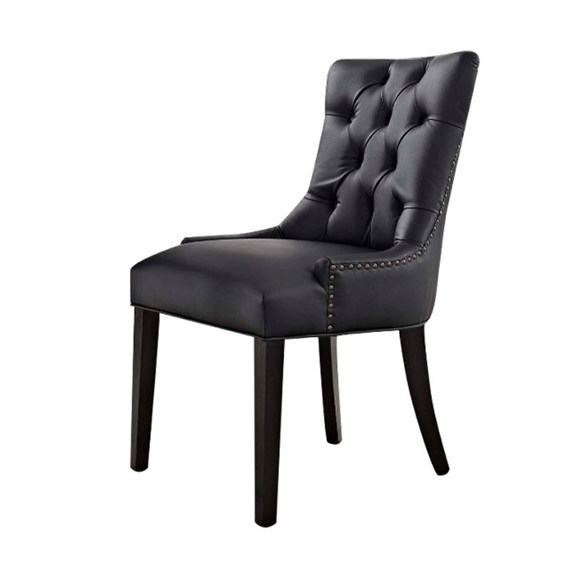Traditional Upholstered Home Side Chair Parsons Matte Finish Dining Chair with Black Legs Clearhalo ' kitchen&dining_furn' 'Dining Chairs' 'Dining Tables & Seating' 'dining_chair' 'furn' 'furn_dining_chair' 'Furniture' 'furniture_dining_chair' 'Kitchen & Dining Furniture' 'kitchen' 1200x1200_c580c8c5-911b-4e8e-b3b8-35bb0c68e152