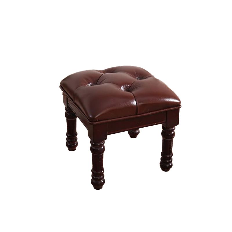 Mid-Century Modern Ottoman Faux Leather Tufted Upholstered Square Ottoman Clearhalo 'furn' 'furn_ottomans_poufs' 'Furniture' 'Living Room Furniture' 'Ottomans & Poufs' 'ottomans_poufs' 1200x1200_c58159b6-98b0-4c98-8595-43ed72473fff