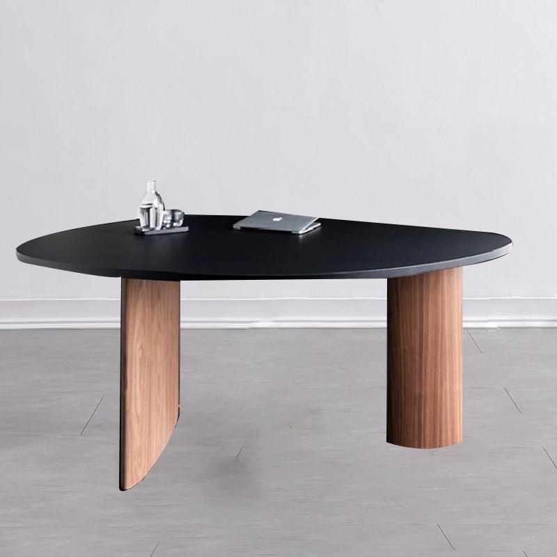 Modern Unconventional Shape Office Desk Home Solid Wood Writing Desk