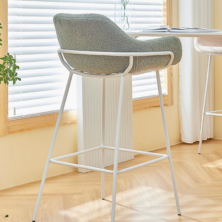 Scandinavian Upholstered Armed Bar Stool Matte Finish Footrest Home Stool Clearhalo 'Bar Furniture' 'Bar Stools' 'bar_stools' 'furn' 'furn_bar_stools' 'Furniture' 'furniture_bar_stools' 'Kitchen & Dining Furniture' 1200x1200_c582ea31-ce8e-43d6-8131-ea1ffef839ec