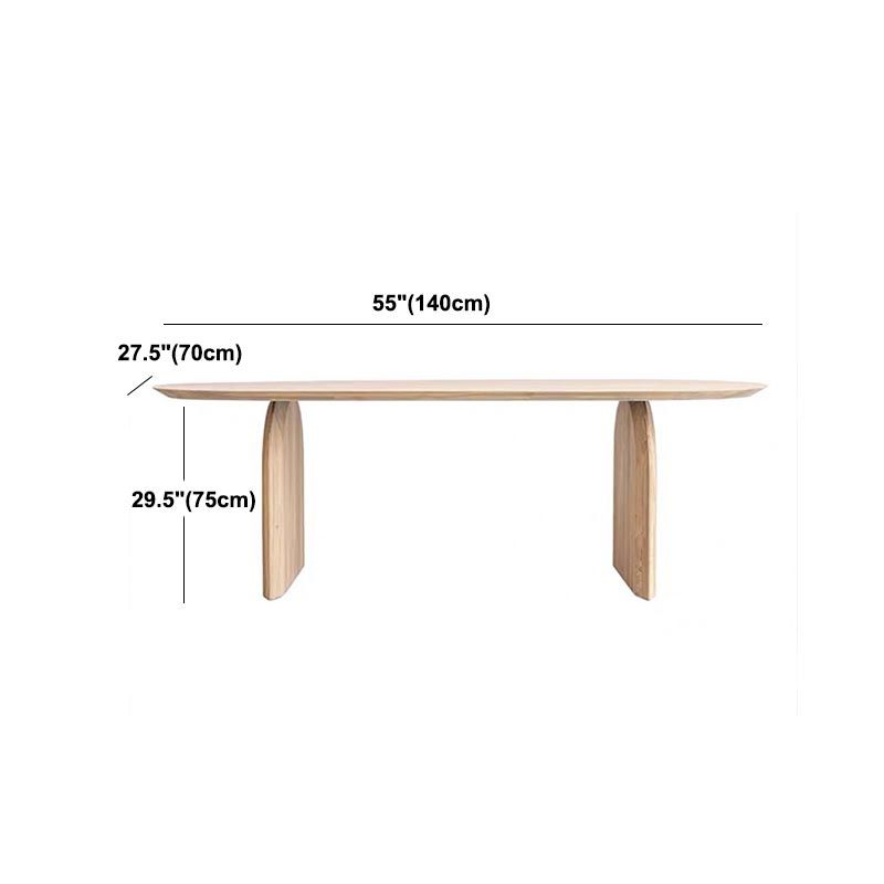 Modern Solid Wood Top Oval Dinette Table Wood Base Dining Table for Living Room Clearhalo 'Dining Tables & Seating' 'Dining Tables' 'dining_table' 'furn' 'furn_dining_table' 'Furniture' 'furniture_dining_table' 'Kitchen & Dining Furniture' 1200x1200_c583502b-3d8d-47de-91d7-6b820e8212f2