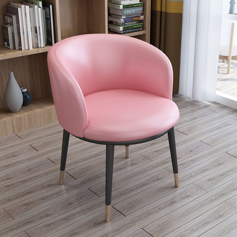 Faux Leather Contemporary Dining Chair with 4 Legs Matte Finish Solid Back Chair Clearhalo 'Dining Chairs' 'Dining Tables & Seating' 'dining_chair' 'furn' 'furn_dining_chair' 'Furniture' 'furniture_dining_chair' 'Kitchen & Dining Furniture' 1200x1200_c58728f3-0037-467b-aaf2-eab34a9356fc