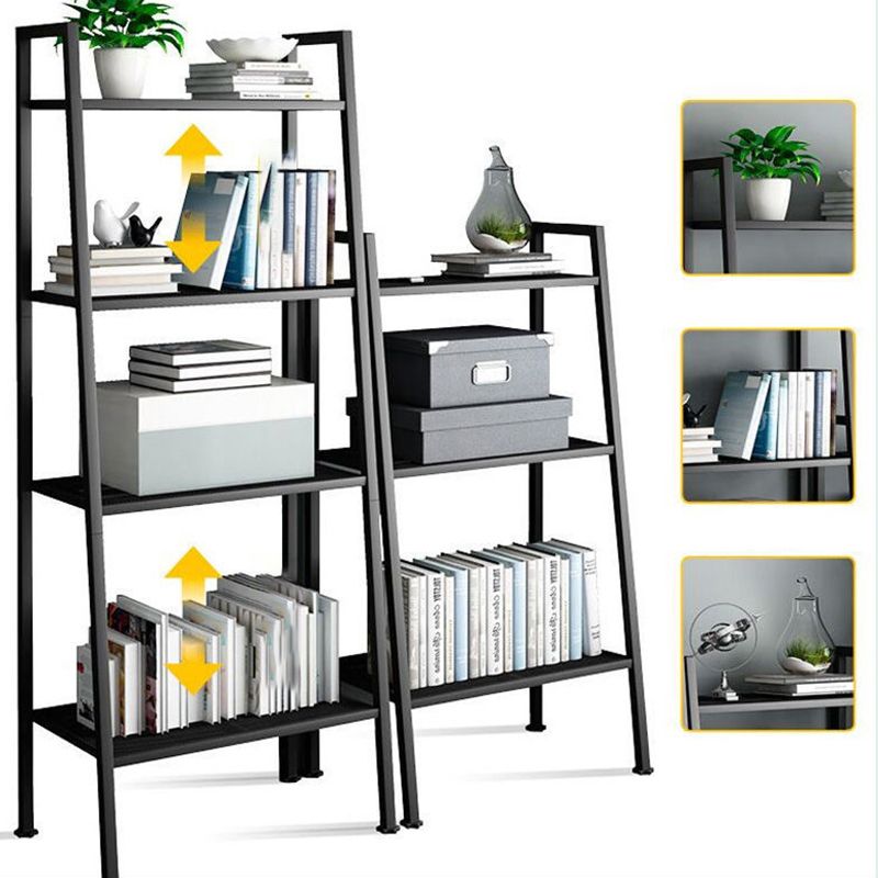 Contemporary Open Bookcase Metal Ladder Bookshelf for Kitchen Clearhalo 'Bookcases' 'furn' 'furn_bookcases' 'Furniture' 'Office Furniture' 1200x1200_c5884510-12c9-4318-ae4a-91edadd33adf