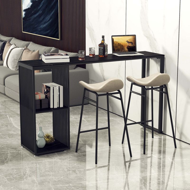 Living Room Modern Bar Table 42-inch Height Stone Top Bistro Table Clearhalo 'Bar Furniture' 'Bar Tables' 'bar_tables' 'furn' 'furn_bar_tables' 'Furniture' 'furniture_bar_tables' 'Kitchen & Dining Furniture' 1200x1200_c589fcde-6c52-4689-a76b-492fd1f4980d