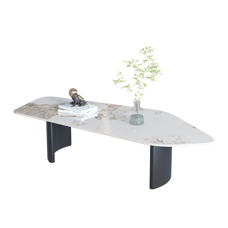 Contemporary Slate Coffee Table Single Free Form Coffee Table