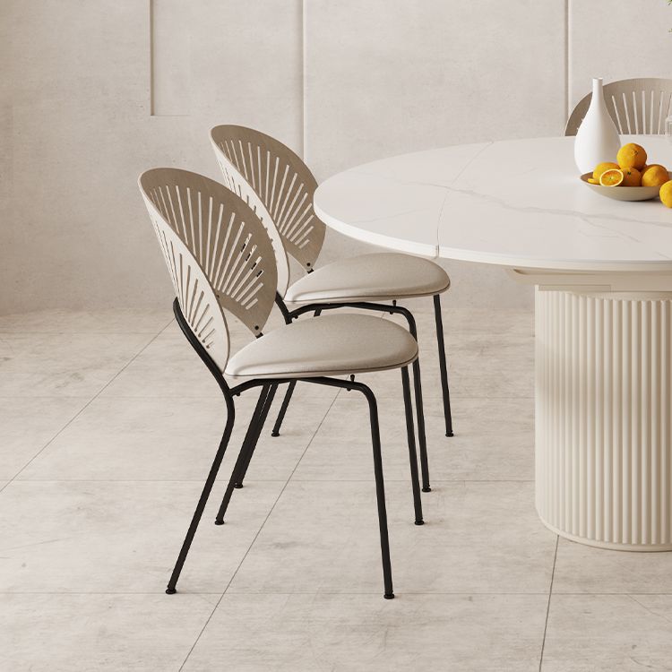 Modern Dining Armless Chairs Indoor Dining Side Chairs with Metal Legs Clearhalo ' kitchen&dining_furn' 'Dining Chairs' 'Dining Tables & Seating' 'dining_chair' 'furn' 'furn_dining_chair' 'Furniture' 'furniture_dining_chair' 'Kitchen & Dining Furniture' 'kitchen' 1200x1200_c58bd426-c67e-4d26-9038-9f317944c8dd