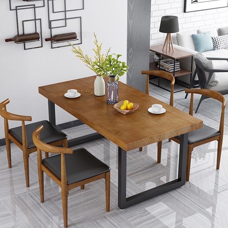 Ensemble de table à manger rectangulaire 1/2/5 PCS Pine Wood Dinette Set pour la cuisine