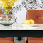 Orange and Gray Dining Chairs Contemporary Armless Low Back Dining Side Chair