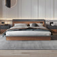Contemporary Standard Bed Wood Lift Up Storage Panel Bed with Headboard