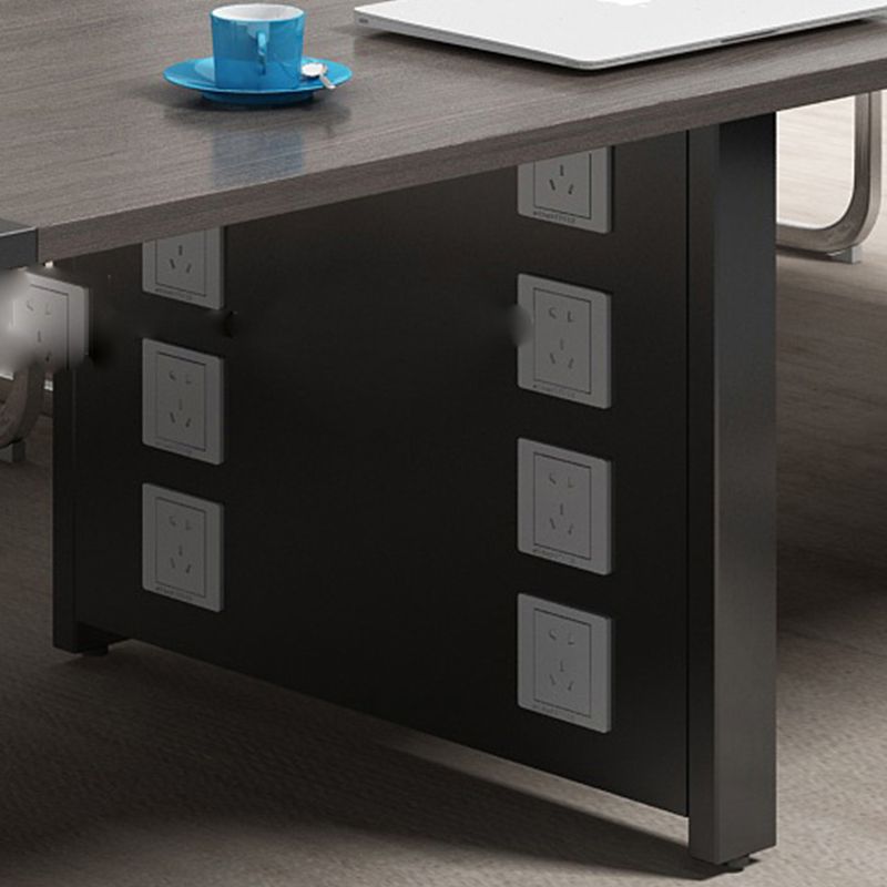 Bureau de bureau en bois courbe épisser du bureau d'écriture artificiel Parsons en bois artificiel