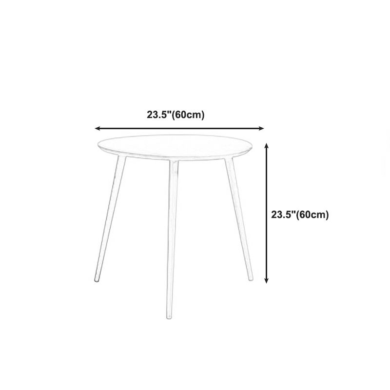 Modern Wood Round Side Table 4 Legs End Table in Natural/White Clearhalo 'Coffee & Accent Tables' 'End & Side Tables' 'end_side_table' 'end_side_tables' 'furn' 'furn_end_side_tables' 'Furniture' 'furniture_end_side_table' 'Living Room Furniture' 1200x1200_c5920064-aa71-4fc5-8abb-047d11a231a2