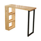 Mesa de barra de madera maciza rectangular de lujo Juego de mesa 1/2/3 piezas de mostrador con taburetes sin espalda