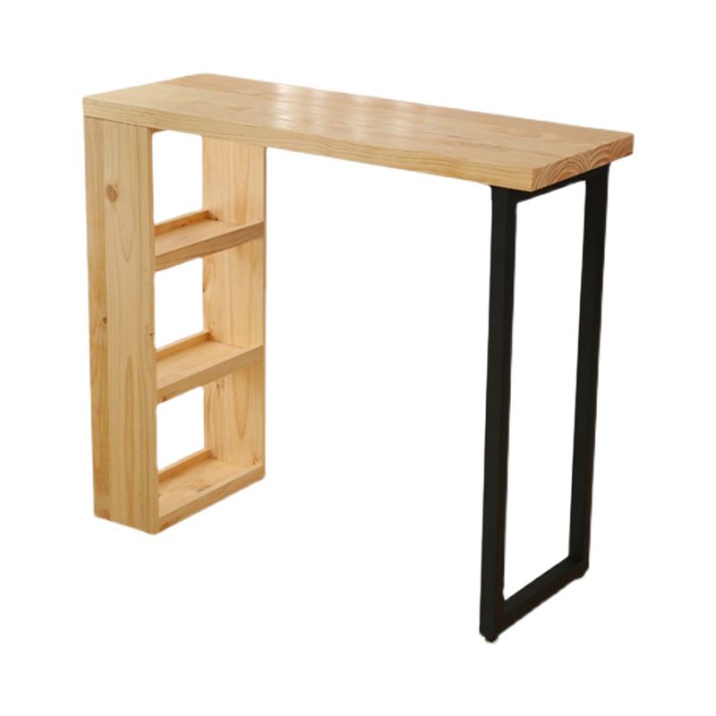 Mesa de barra de madera maciza rectangular de lujo Juego de mesa 1/2/3 piezas de mostrador con taburetes sin espalda