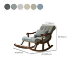 Chaise à bascule moderne du milieu du siècle Tissu chaise à bascule de porche de couleur unie à coucher enroulée