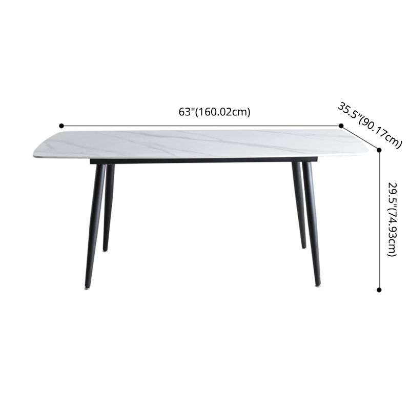 Contemporary Table Set with Sintered Stone Table and Upholstered Chairs Clearhalo 'Dining Room Sets' 'Dining Tables & Seating' 'dining_room_set' 'furn' 'furn_dining_room_set' 'Furniture' 'furniture_dining_room_set' 'Kitchen & Dining Furniture' 'kitchen&dining_furn' 'kitchen' 1200x1200_c5932033-fbe7-491e-8f5c-5b66d4164231