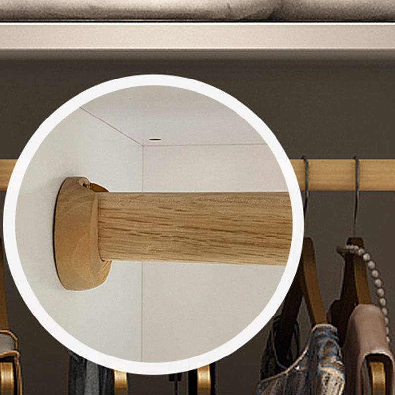 Modern Wooden Wardrobe Closet Bedroom Sliding Doors Storage Armoire