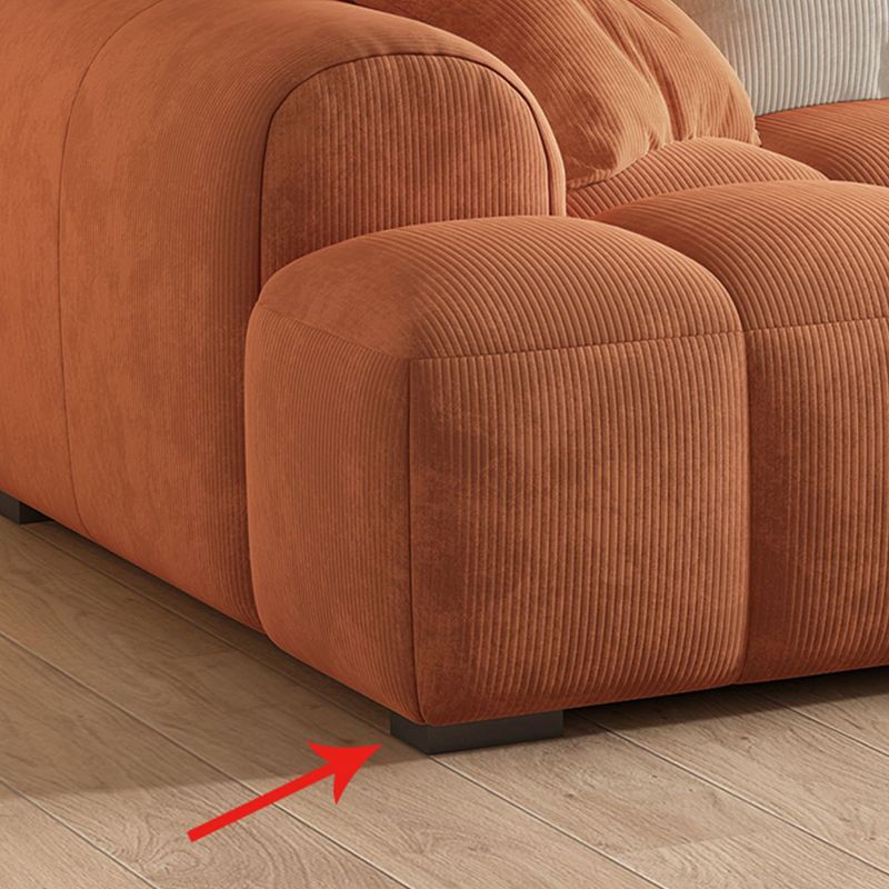 Loveseat de la sala de estar contemporáneo de la franela con almohadas