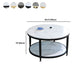 Glam Faux Marble Cocktail Table Four Legs Coffee Table with Storage