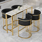 Metal and Marble Rectangular Table, Industrial Style Minimalist Corporate Pantry Bar Table Clearhalo 'Bar Furniture' 'Bar Tables' 'bar_tables' 'furn' 'furn_bar_tables' 'Furniture' 'Kitchen & Dining Furniture' 1200x1200_c598672b-fb07-40a6-8902-ec4f25c27070