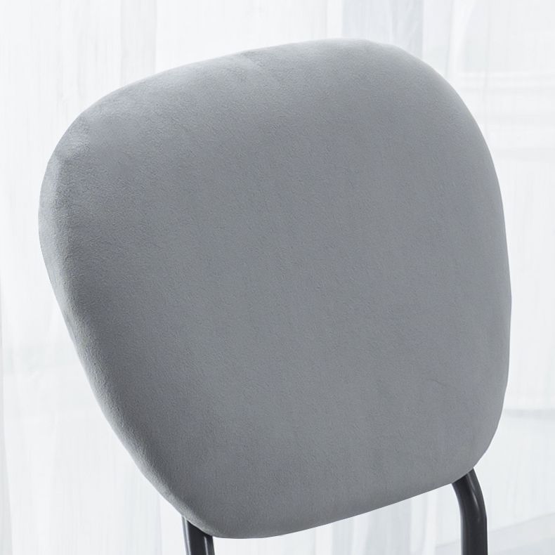 Upholstered Armless Side Chair Open Back Dining Chairs with Black Metal Legs Clearhalo ' kitchen&dining_furn' 'Dining Chairs' 'Dining Tables & Seating' 'dining_chair' 'furn' 'furn_dining_chair' 'Furniture' 'furniture_dining_chair' 'Kitchen & Dining Furniture' 'kitchen' 1200x1200_c59ac575-554b-4788-925e-085651b9ad09