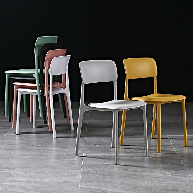 Modern Style Plastic Dining Chairs Open Back Dining Stackable Side Chairs for Kitchen Clearhalo ' kitchen&dining_furn' 'Dining Chairs' 'Dining Tables & Seating' 'dining_chair' 'furn' 'furn_dining_chair' 'Furniture' 'furniture_dining_chair' 'Kitchen & Dining Furniture' 'kitchen' 1200x1200_c59ae7a1-8f79-419e-b245-dcd350d55110