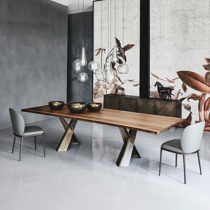 Sedia da pranzo in metallo in stile moderno in vetro sedia da pranzo senza braccio in pelle per uso domestico