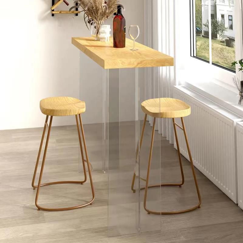 Modernes Bartisch-Set, 1/2/3-teilig, rechteckiges Pub-Ess-Set aus massivem Holz