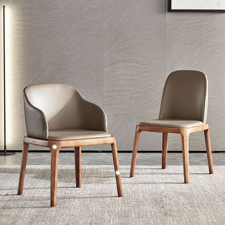 Scandinavian Style Wood Dining Chairs Dining Room Solid Back Armless Chair Clearhalo ' kitchen&dining_furn' 'Dining Chairs' 'Dining Tables & Seating' 'dining_chair' 'furn' 'furn_dining_chair' 'Furniture' 'furniture_dining_chair' 'Kitchen & Dining Furniture' 'kitchen' 1200x1200_c59d15e4-bc36-4665-ab5a-15e34f627764