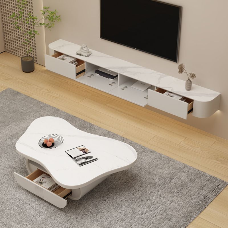 Contemporary White TV Console Wall Mounted Wood Media Console Clearhalo 'furn' 'furn_tv_stands_entertainment_centers' 'Furniture' 'Living Room Furniture' 'TV Stands & Entertainment Centers' 'TV Stands & Media Storage Furniture' 'tv_stands_entertainment_centers' 1200x1200_c59e7108-c8ef-41d1-8776-2e3c90af5215
