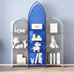 Acrylic Standard Bookshelf Glam Closed Back Bookcase with Shelves