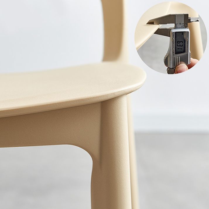 Stackable Armless Dining Chairs Plastic Open Back Side Chair (Set of 4) Clearhalo ' kitchen&dining_furn' 'Dining Chairs' 'Dining Tables & Seating' 'dining_chair' 'furn' 'furn_dining_chair' 'Furniture' 'furniture_dining_chair' 'Kitchen & Dining Furniture' 'kitchen' 1200x1200_c59ecd0e-fa56-492c-aa7d-d09604c8e4e4