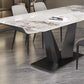 Set da tavolo di pietra sinterizzato moderno del rettangolo 1/4/5/7 pezzi set da pranzo